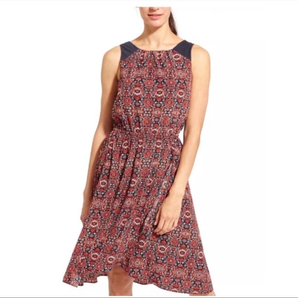 Athleta Martinique Printed Tassel Dress, Size Medium